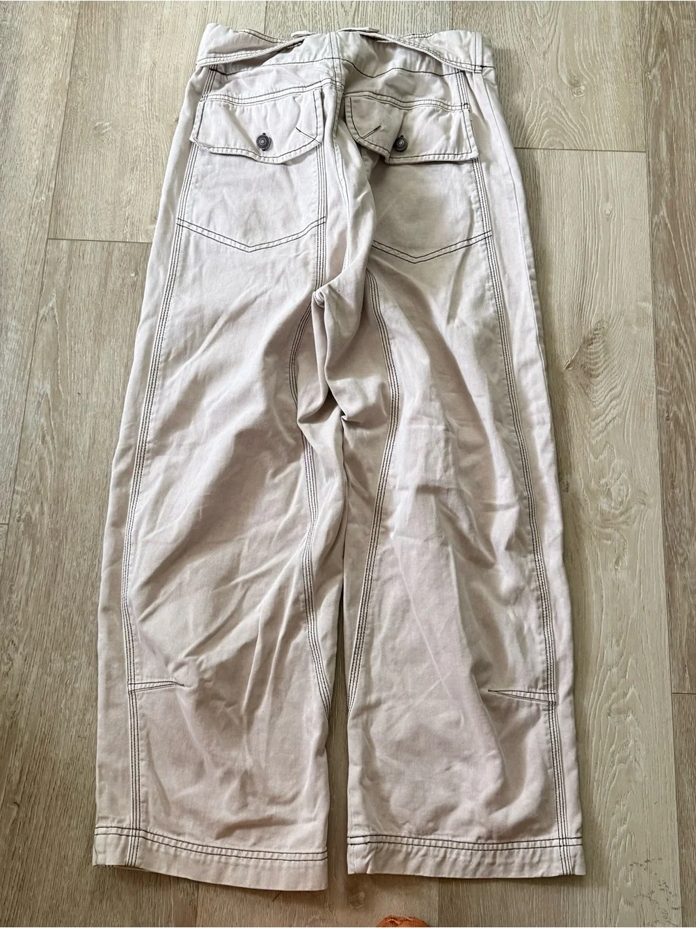 FREE PEOPLE SAWYER CARPENTER PANT khaki size 4